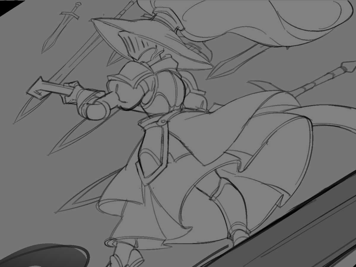 HomlessPearl's tweet photo. Sword Witch WIP https://t.co/JiHBkT3gPo