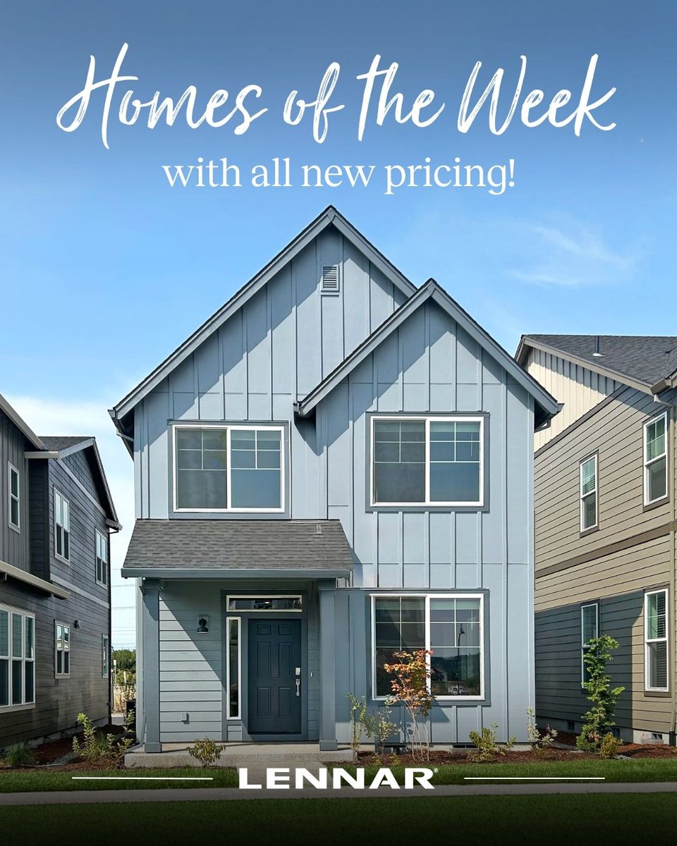 LennarPortland's tweet photo. Time to make your move! 🏠
This week’s featured homes have new pricing—find the home that’s right for you before it’s gone.

📞 Call us at 855-768-1675 to schedule a tour today
🔗 https://t.co/sSTxtiZMnO https://t.co/SQgrnEDlU8