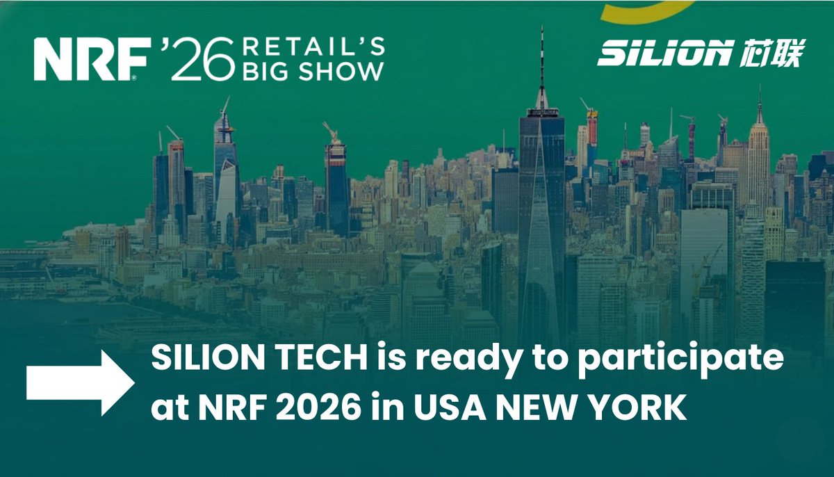 SILION TECH is ready to participate at NRF 2026 in USA NEW YORK
en.silion.com.cn/portal/article…

#retailshow #nrfretailfedration #nrf2026 #nrfusa #nrfnewyork #uhfrfid #rfidsolutions #rfidtechnology #techshow #techevent #newyork #usa #ai #siliontech #impinj