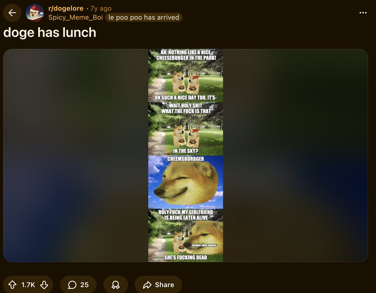 loading_all's tweet image. $cheems first meme 

Study the lore at reddit.com/r/dogelore/com…

57hpStXvz9H4HktqhY23KFwBhs48rASn5GWNrcFpbonk