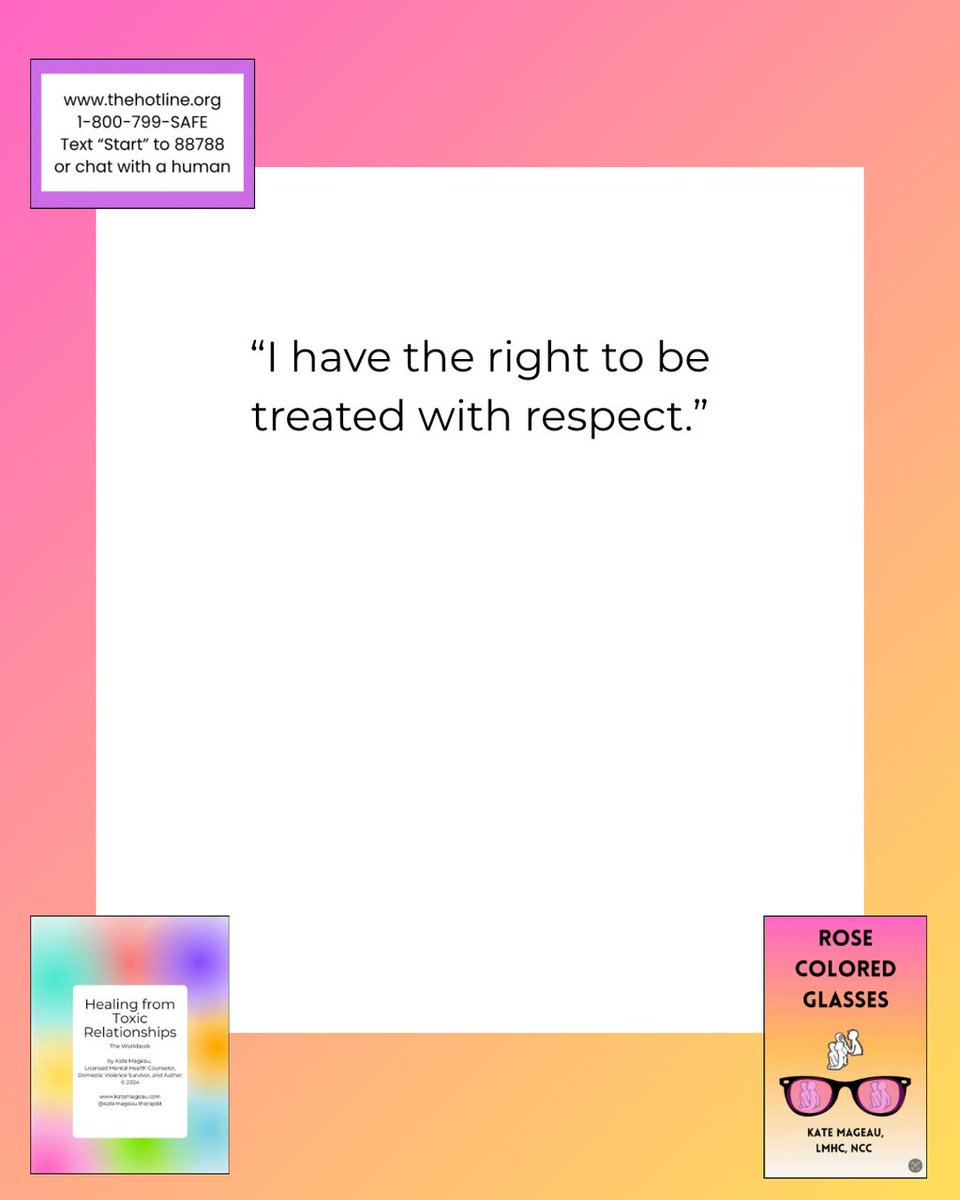 KateMageau's tweet photo. What would change if “respect” was your minimum, not a bonus? If someone can’t meet that, you have every right to step away. #selfrespect https://t.co/87KDz9oSg0