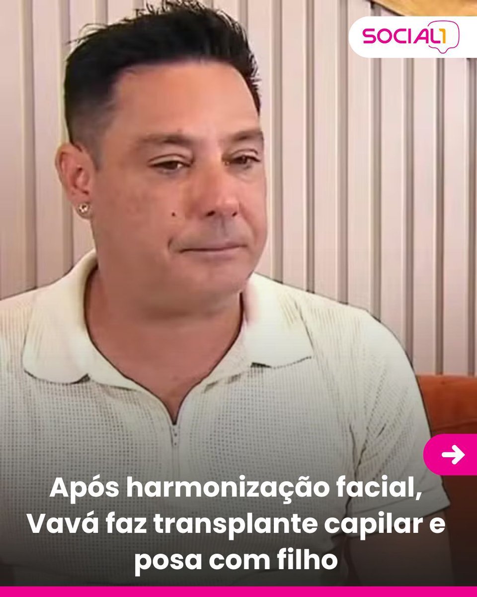 blogsocial1's tweet image. Vavá, galã do pagode nos anos 1990/2000, fez transplante capilar e mostrou momento com o filho Davi, que fez 11 anos. O cantor já havia passado por uma harmonização facial no mês passado. ✨

📸 Instagram

#Vava #cantor  co  digital