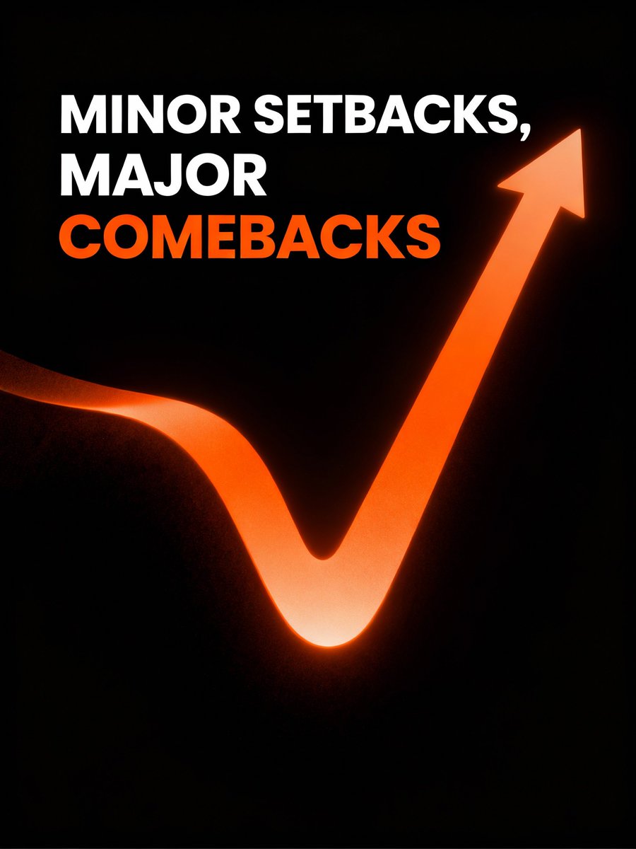 UnityAcademyInc's tweet image. Comebacks are where real strength shows. 

The deeper the dip, the sharper the recovery can be. 

Minor setbacks aren&apos;t failures.

Its consolidation before your very own breakout.