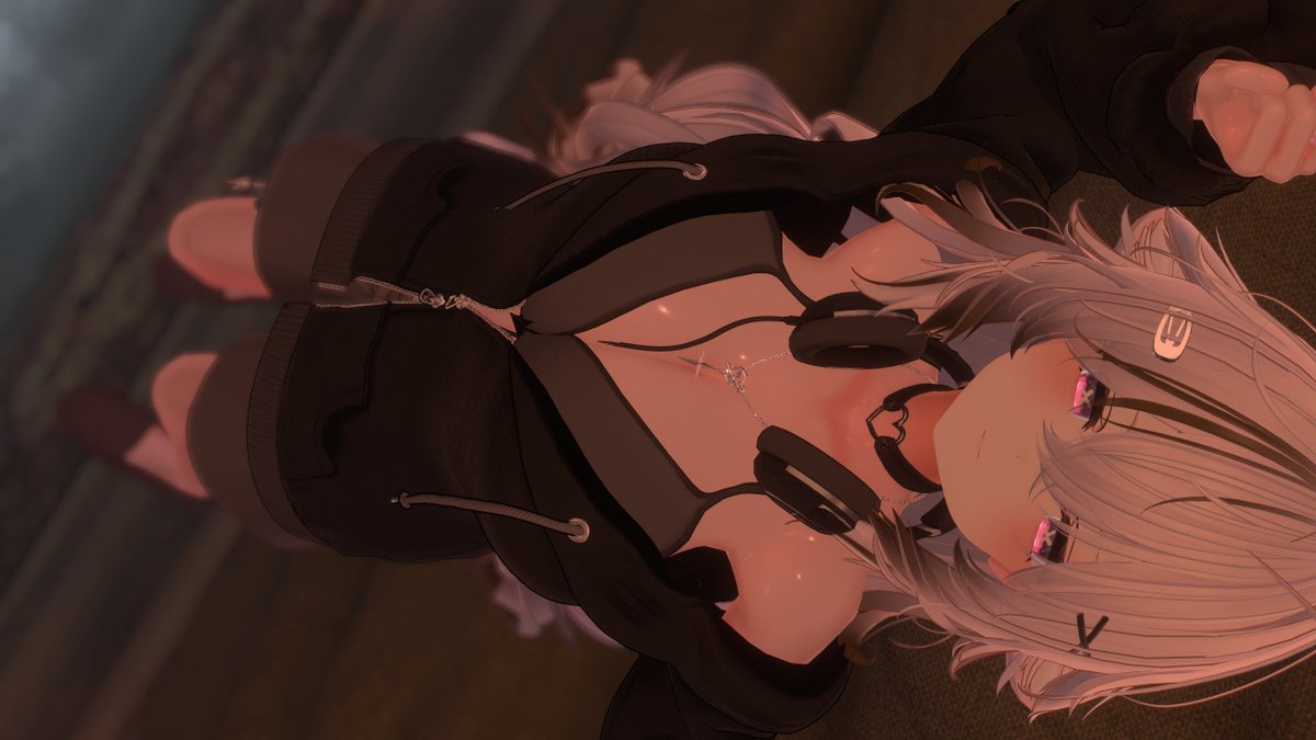 この前本当にvrcやってたんだ、って言われたのがずっと気になってる....ほぼ毎日やってるよ～～～！！９割がた作業してるけど...たまには改変写真もみて～