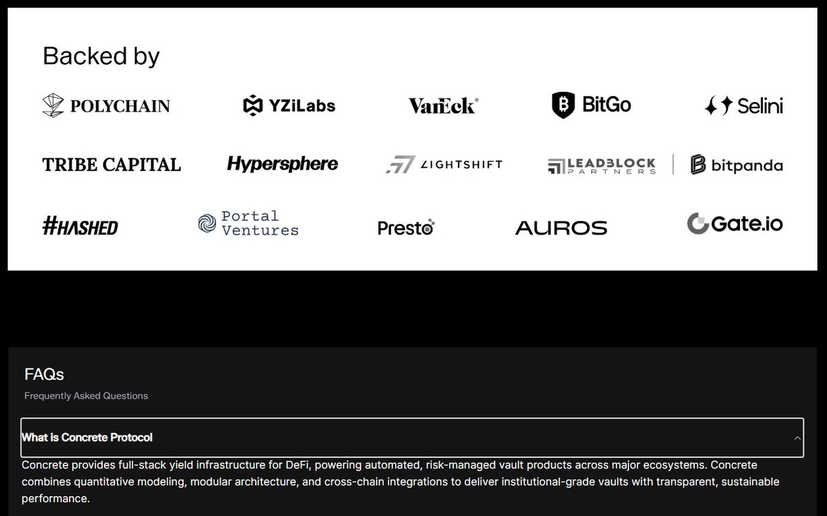 Watcher_Arakiel's tweet image. [ALPHA] CONCRETE ✨

Backed by giant firms including YziLabs and Polychain. This is an S-tier project.

STEPS:
• Visit: points.concrete.xyz
• Connect Wallet &amp;amp; X
• Go to Leaderboard
• Input code: c3cae3d3
• Complete Social Quests
• Be active on Discord &amp;amp; Rank up