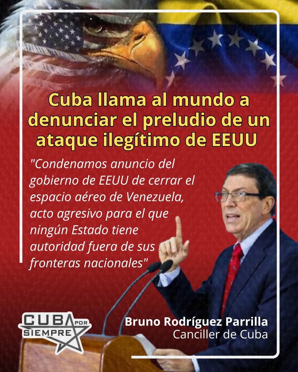 #Cuba #LaSierpe #SanctiSpíritusEnMarcha Denuncia la ingerencia de los EEUU en #Venezuela  <a href="/DeivyPrezMartn1/">Deivy Pérez Martín</a> <a href="/DiazCanelB/">Miguel Díaz-Canel Bermúdez</a> <a href="/yilian16152/">Yilian Diaz</a> <a href="/Carlos_GRguez/">Carlos Gutiérrez Rodríguez</a> <a href="/AndreiArmasBra6/">Andrei Armas Bravo</a> <a href="/naimatrujillob/">Naima Ariatne Trujillo Barreto</a> <a href="/DailanisMarin/">Dailanis Marín Castillo</a> <a href="/BrunoRguezP/">Bruno Rodríguez P</a> <a href="/DrRobertoMOjeda/">Dr. Roberto Morales Ojeda</a> #CubaEduca #CubaMined