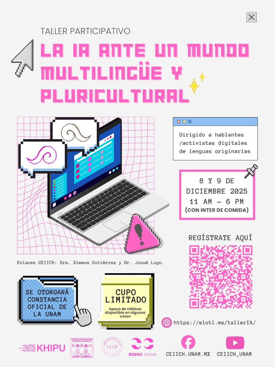 Aún quedan un par de lugares para registro de asistentes de la CDMX (Los apoyos para asistentes del interior de la República fueron agotados)