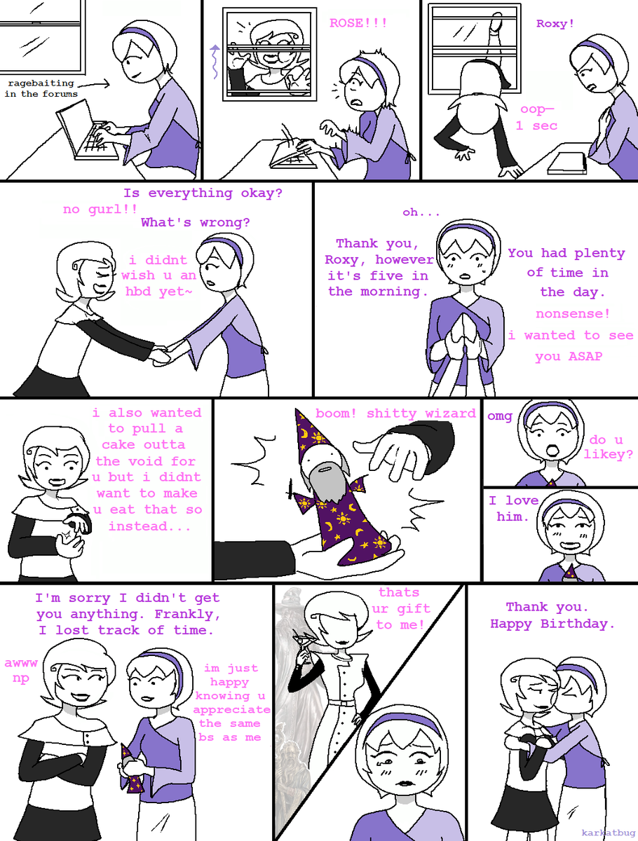 Happy birthday to Rose and Roxy!! 🥳🎄
#Homestuck
