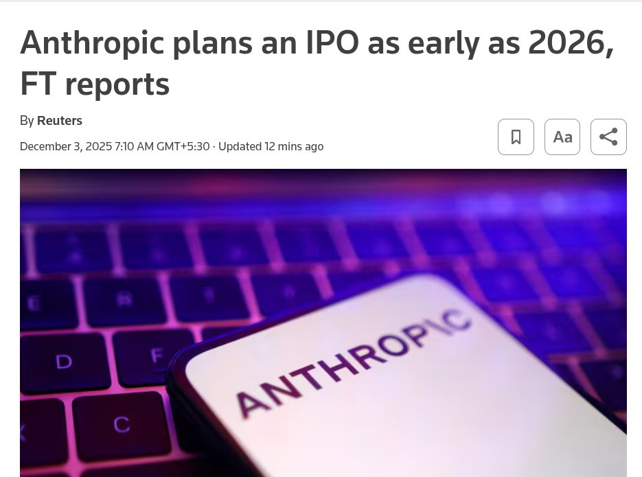 Anthropic IPO headline