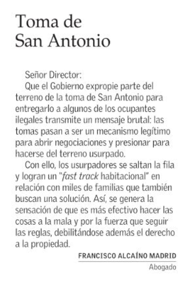 Mejor dicho imposible
EL Mercurio de mañana