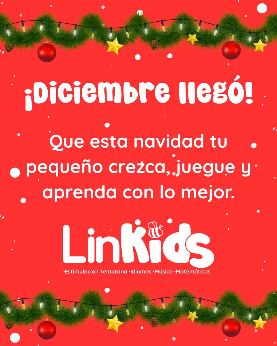 linkids_idiomas's tweet image. Diciembre inicia con magia, aprendizaje y estímulos que transforman el futuro de tu pequeño. 🎅✨

Crecer con LINKIDS es el mejor regalo.

#LINKIDS
