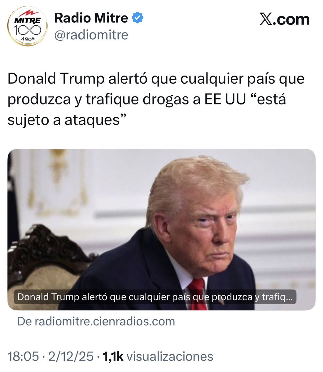 Habría que preguntarle qué piensa hacer con los que producen y trafican “dentro” de EE.UU.
Porque sola desde la frontera no se debe estar distribuyendo no..?