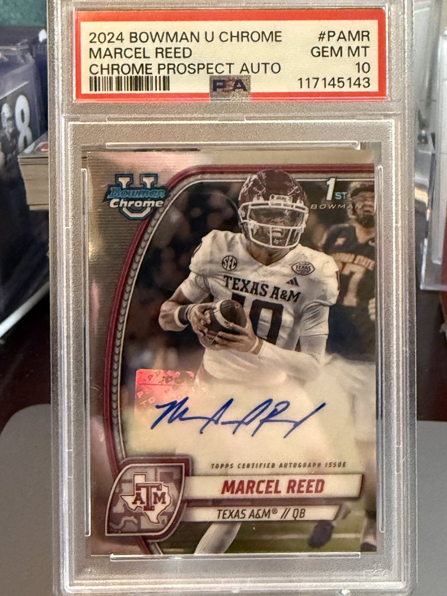 Marcel Reed 2024 Bowman U Chrome 1st Prospect Autograph PSA 10

$200 shipped

<a href="/sports_sell/">@SPORTS_SΞLL</a>
<a href="/Hobby_Connect/">Hobby Connection(Colton)</a> 
<a href="/CardHobbyRTs/">Card Hobby Retweets</a> <a href="/TheHobby247/">The Hobby 24/7</a> 
<a href="/HobbyRetweet_/">Hobby Retweet</a> 
<a href="/paullydoughnuts/">Paullydoughnuts</a>
<a href="/BMonzoRadio/">Brian Monzo</a>

RTs appreciated!