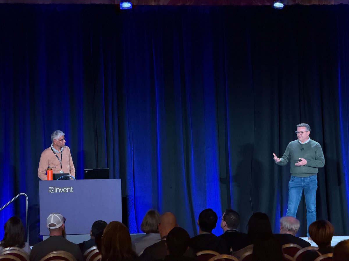 databricks's tweet image. To get consistent answers from agents, you need quality data, clear instructions, and analytics aligned to your use cases.

At #AWSreInvent, @CondeNast&apos;s SVP of Engineering, Vikram Palicherla, and VP of Data Engineering, Marcos Casal, shared how they’re applying these principles…