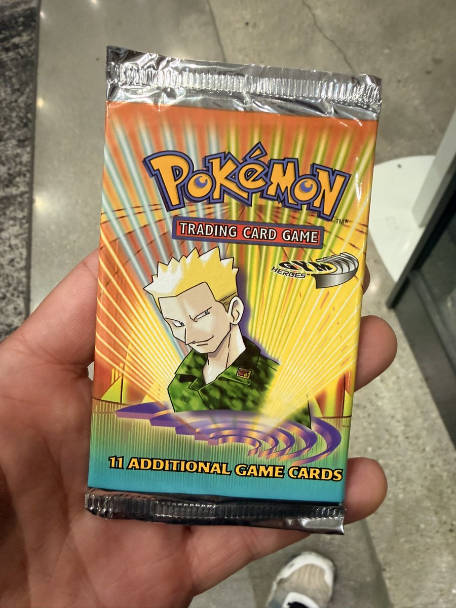 fungibIes's tweet image. about to open this 27 year old Gym Heroes @Pokemon pack