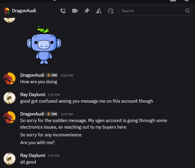dragon_audi's tweet photo. Be careful if this idiot messages you on Discord trying to impersonate me!!! You can message me with any questions, but that's not even my Discord profile picture, so be very careful!!! https://t.co/F6lhxsRz0r