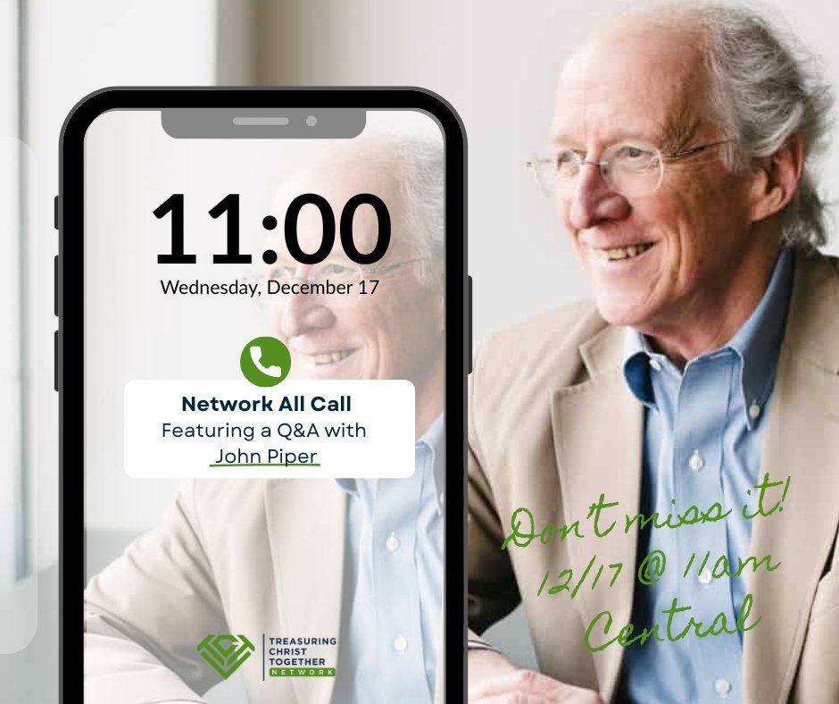 Join us for the Pastors All Call on December 17th for a Q&amp;A with John Piper.