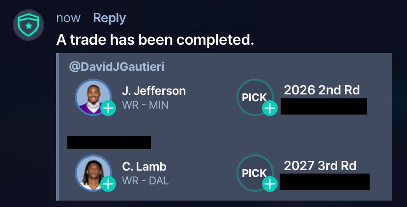 GuruFantasyWrld's tweet image. Both picks late-projected.

#Dynasty #Rebuilding