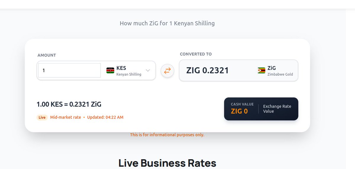 zimpricecheck's tweet image. Our calculator now accurately displays values when making calculations involving weaker currencies, such as the Kenyan Shilling. Previously, entering 1 Kenyan Shilling would return $0 ZWG, but now it shows values to four significant figures for better clarity with small amounts.…