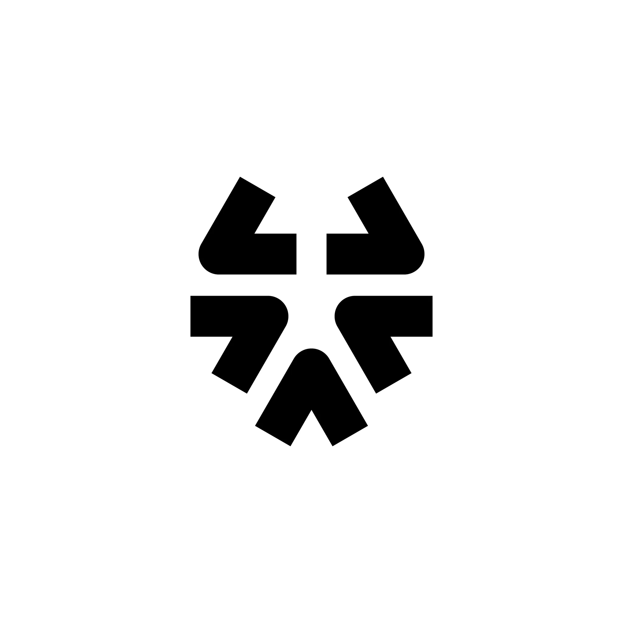 Five caret figure logo design