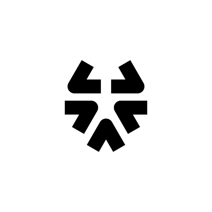 Five caret figure logo design