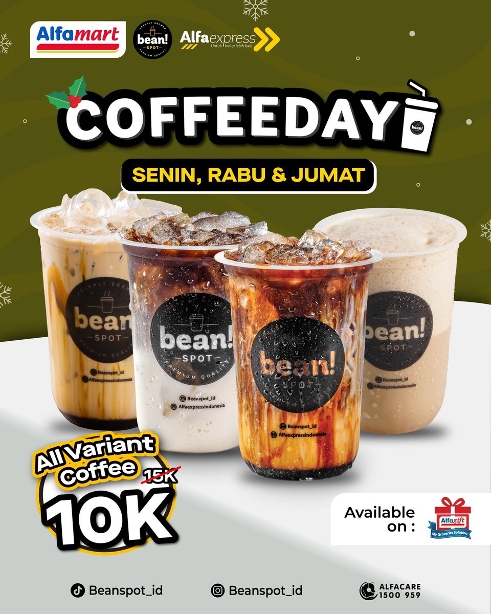 katalogpromosi's tweet image. sst.. hari ini ada Coffee Day di Beanspot 
Semua varian Kopi SATU HARGA SERBA Rp. 10.000

Jangan lewatkan, klik untuk cek detailnya 👉 katalogpromosi.com/promo-beanspot…
#CoffeeDay #PromoNgopi #Beanspot