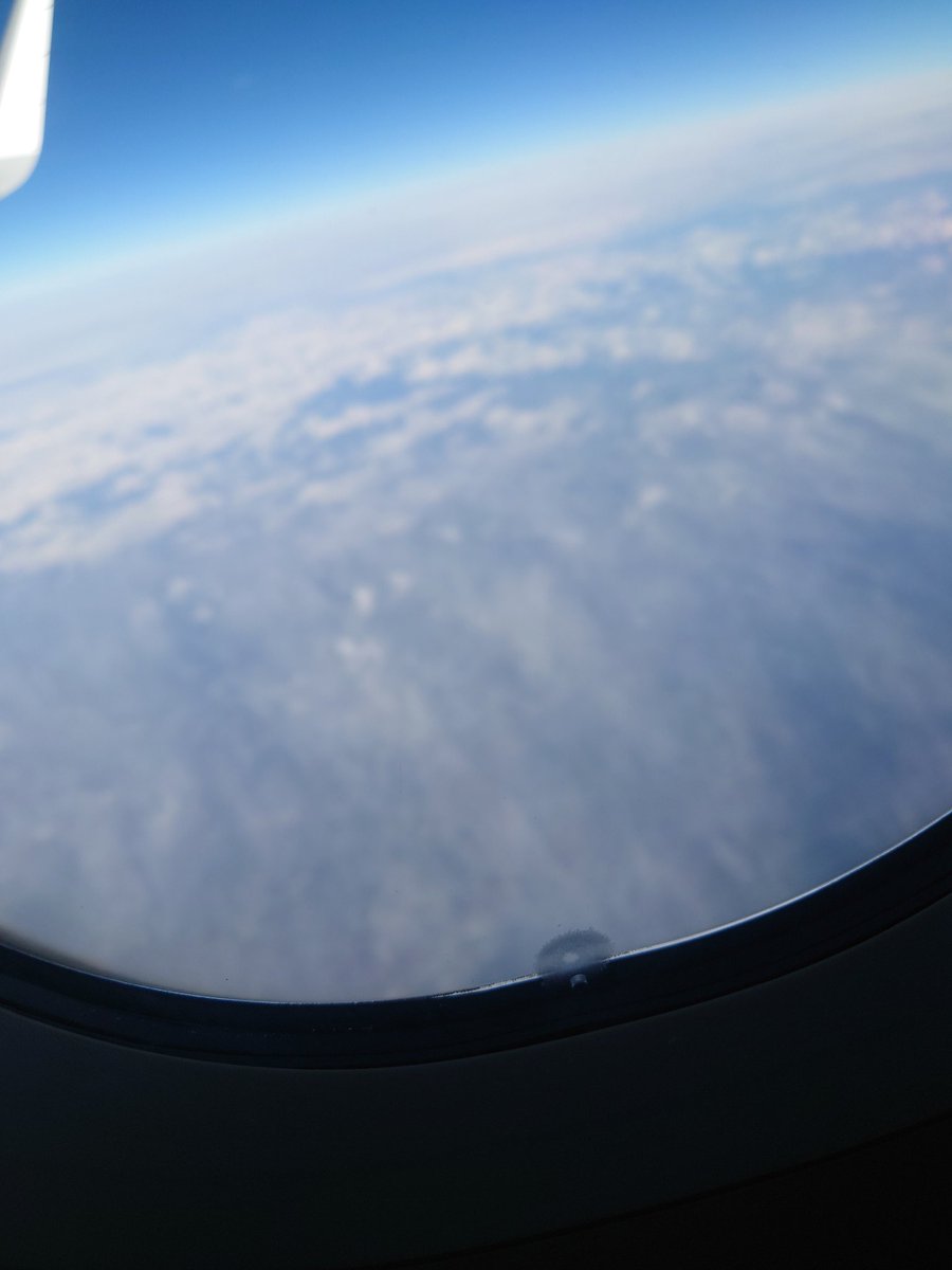 y_sainoo's tweet photo. 今日から二泊三日で旅に出てます！
人生二度目の飛行機！
雲の下はどんより天気での出発でしたが、雲の上は青空！
山口へ行ってきます✌ https://t.co/QXWQaXMarc