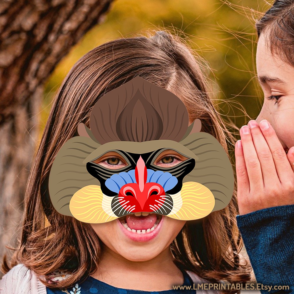 lmeprintables's tweet photo. Mandrill Mask Printable Animal Monkey Halloween Costume Kid Adult Baboon Primate Japanese Macaque Chimpanzee Carnival Gorilla Party Birthday https://t.co/L1zi033Qiw via @Etsy #mandrillmask #printablemasks #animalmonkeymask #macaquemask #gorillamask #japanesemacaquemasks #diymasks https://t.co/XFkAyH7YpL