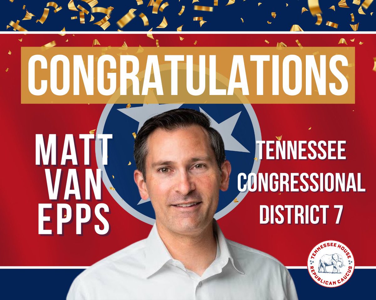 tnhousegop's tweet image. Congratulations to @MattForTN for his victory in tonight’s TN-7 special election!