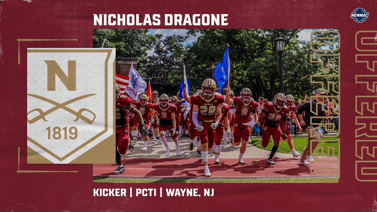 Honored to receive an offer to play football at <a href="/NorwichFB/">Norwich Football</a> 

Excited for the opportunity 🏈 #Blessed #FootballJourney 

Thank you <a href="/CoachPJ_Arcuri/">P.J. Arcuri</a> <a href="/CoachJohnsonOL/">𝘽𝙤𝙗𝙗𝙮 𝙅𝙤𝙝𝙣𝙨𝙤𝙣 𝙄𝙄𝙄</a> 

<a href="/PCTVSFBRECRUIT/">PCTI Football Recruiting</a> <a href="/KrautmanKicking/">Krautman Kicking</a> 
<a href="/PCTIBulldogFB/">Passaic Tech High School Football</a>