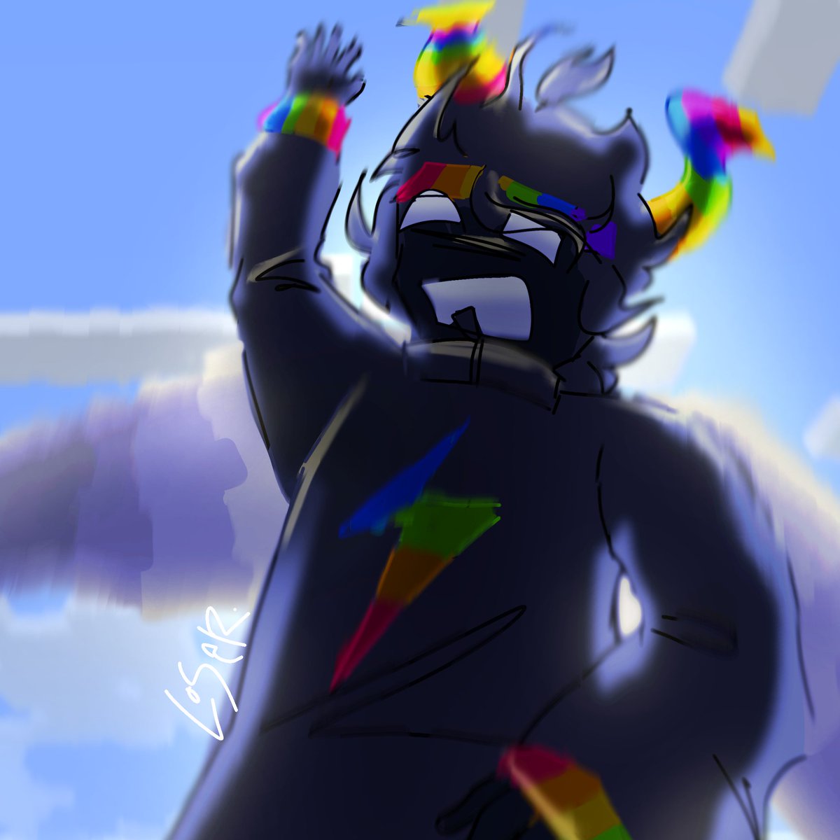 aschtheloser's tweet image. at the time I finished the video in s1 where spoke kept running out of fireworks mid elytra 
#spokeishere #unstableuniverse