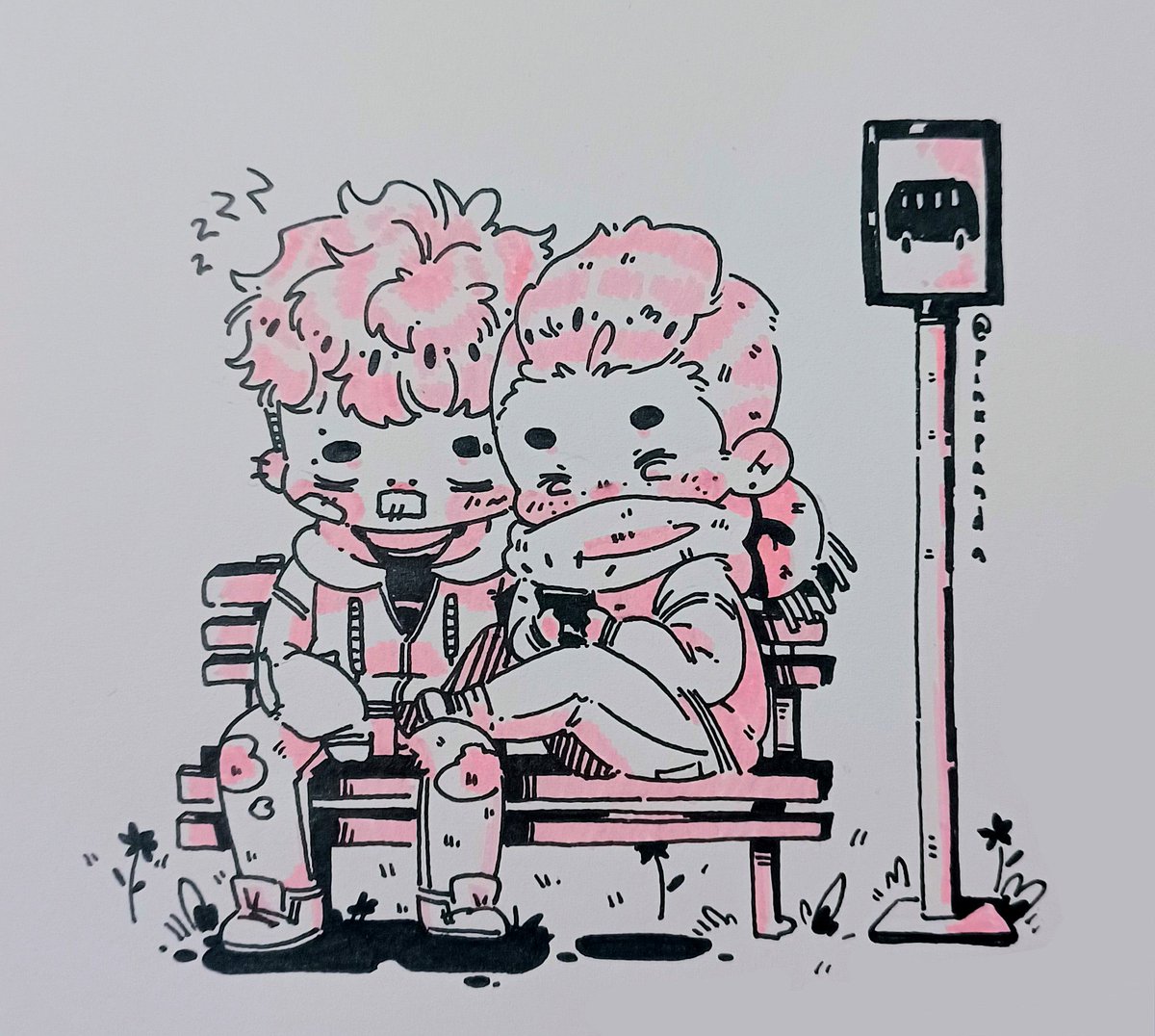 PinkPandaArt's tweet image. It&apos;s starting to get cold ❄️

Chibi #Ghoap to start December♡