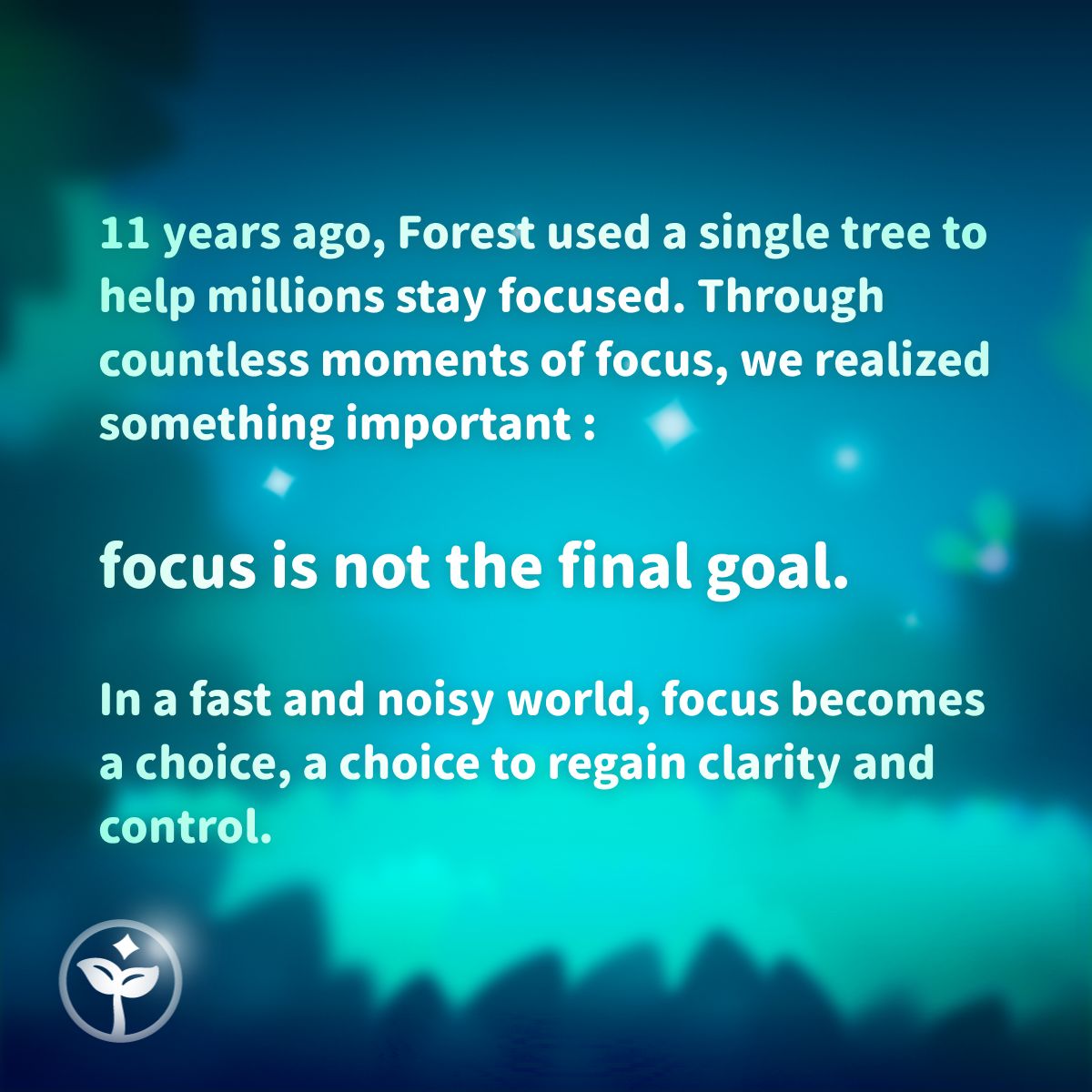forestapp_cc's tweet image. As we count down to 12/9, we want to share where Forest is heading next.

Forest has been known as a focus timer, but as the world changes, that alone may not be enough anymore.

This feels like the moment to take our next step, and we have already started. 
#forestapp #focus