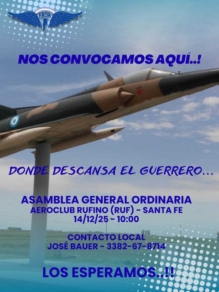 Nos veremos ahí..!! <a href="/fada_org/">F.A.D.A</a> <a href="/conavok/">CONAV</a> <a href="/aviacionline/">Aviacionline.com</a> <a href="/rinzelli62/">Carlos Francisco Rinzelli</a> <a href="/AeroVenta/">Revista Aero Venta</a> <a href="/infoaeroespacio/">Revista Aeroespacio</a>