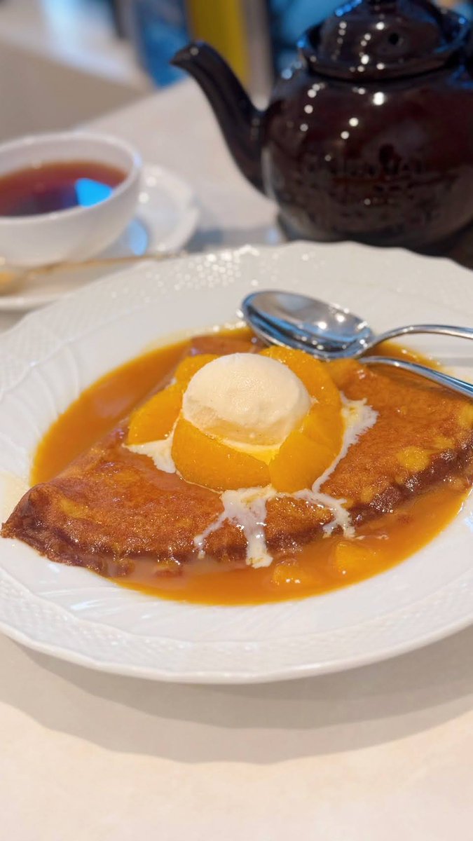 まもなくオープン🎶
本日よりクレープシュゼット始まります🍊