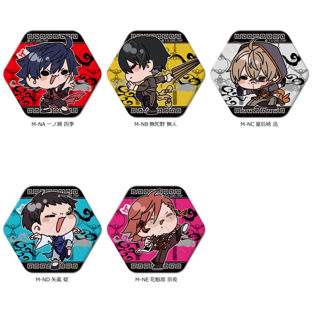 ☆新着☆ 【TVアニメ 「桃源暗鬼」】 六角形缶バッジ レザーバッジ (丸