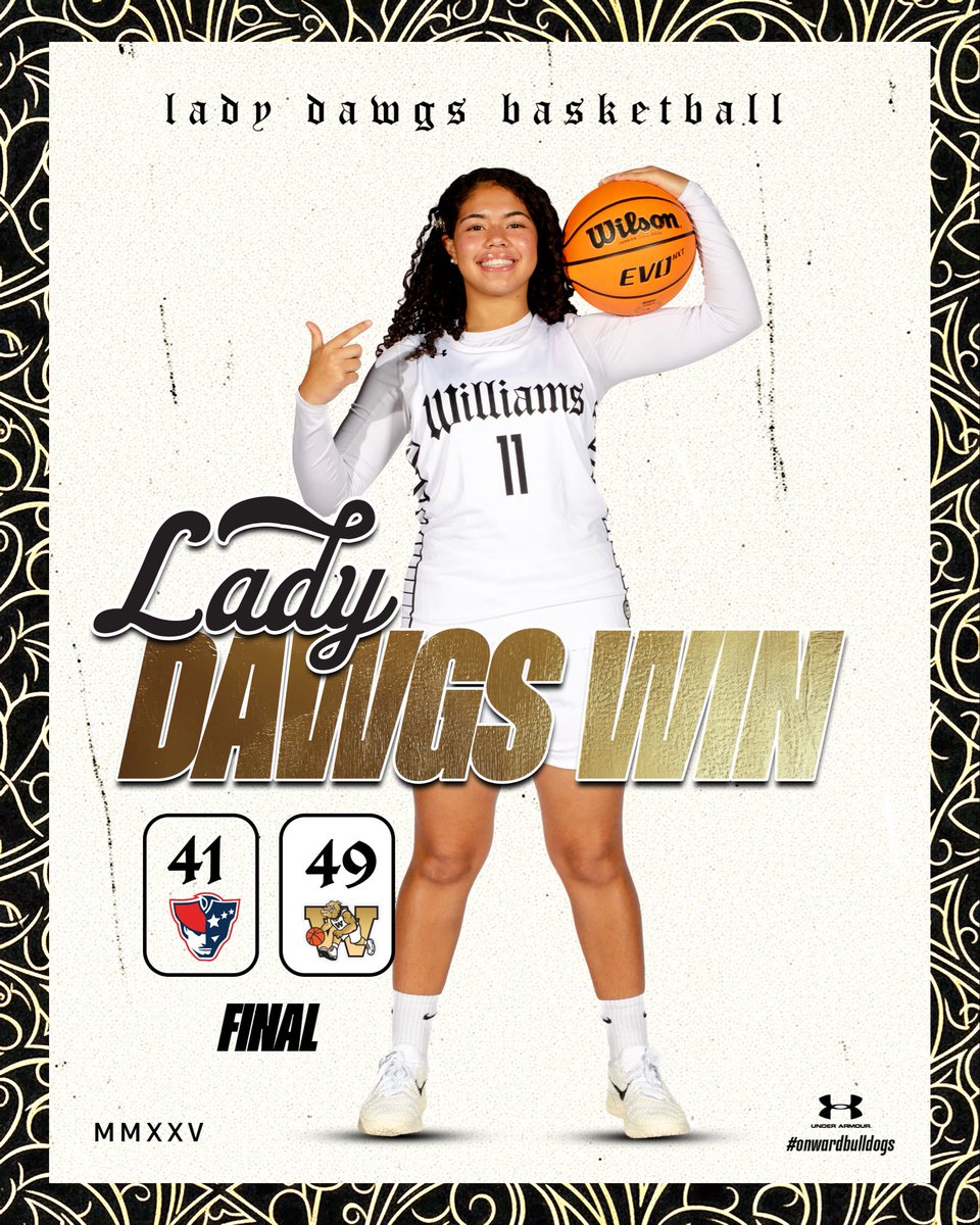 BIG win tonight against a tough team from Providence Grove!  Led by Malia Scott with 13 points and Maddie Harris and Sol Cedeno added 12 each.  #GoLadyDawgs 🏀  #Together