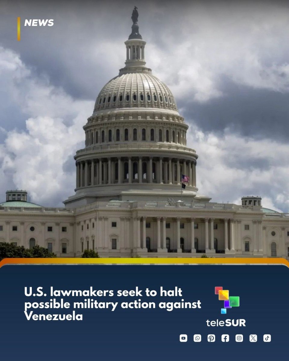 telesurenglish's tweet image. 📷A bipartisan group of U.S. lawmakers, including Republicans Rand Paul and Democrats, Tim Kaine, Chuck Schumer, and Adam Schiff, declared on Tuesday that they would present a new resolution to compel a vote in Congress to prevent any military action by the #Trump administration…