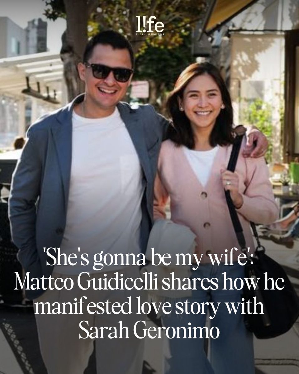 'SHE'S GONNA BE MY WIFE'

Matteo Guidicelli revealed that he manifested Sarah Geronimo to be his wife. 

READ: buff.ly/hqrRswg