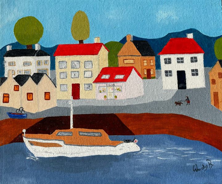 tannith8's tweet photo. Art of the Day! "Quiet Village". Buy at: https://t.co/TOZnjmxTKC https://t.co/eXmNGywjUP