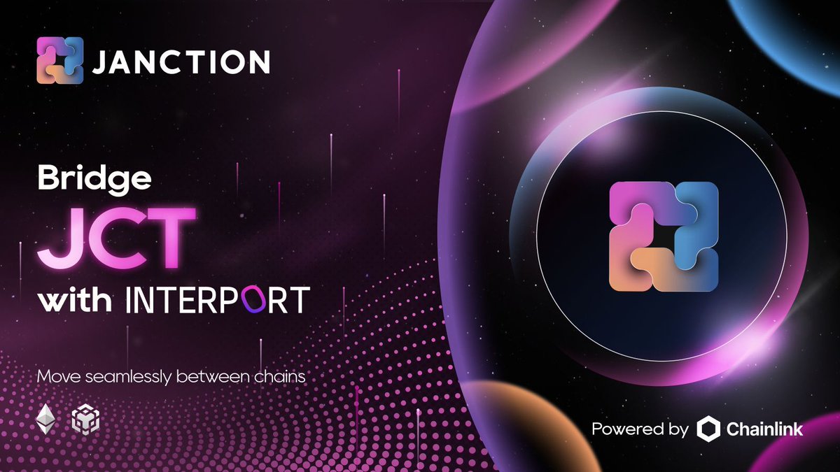 🚀 Bridge JCT seamlessly with Interport.
<a href="/JANCTION_Global/">JANCTION Global Official Account</a> enables a next-generation connectivity layer for Web3 workflows, and now their token moves effortlessly across supported chains via <a href="/InterportFi/">Interport Finance</a>, secured by <a href="/chainlink/">Chainlink</a> CCIP.

Start bridging → app.interport.fi/bridge/