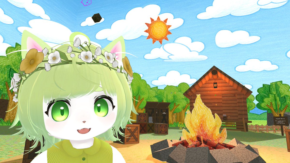 ワールド公開から1ヵ月たったので改めて宣伝です

公開当初はほぼノーヒントだった隠し要素が、改良のすえ大変分かりやすくなってるはずなので、もう一度きて最後まで見てほしい！

AIフル活用で作った、ほぼフルスクラッチのワールドです！

vrchat.com/home/launch?wo…

#VRChat_world紹介