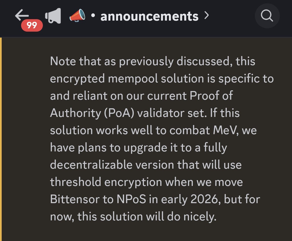 Jemmy_AI's tweet image. Bittensor $TAO move from PoA to NPoS?

bullish