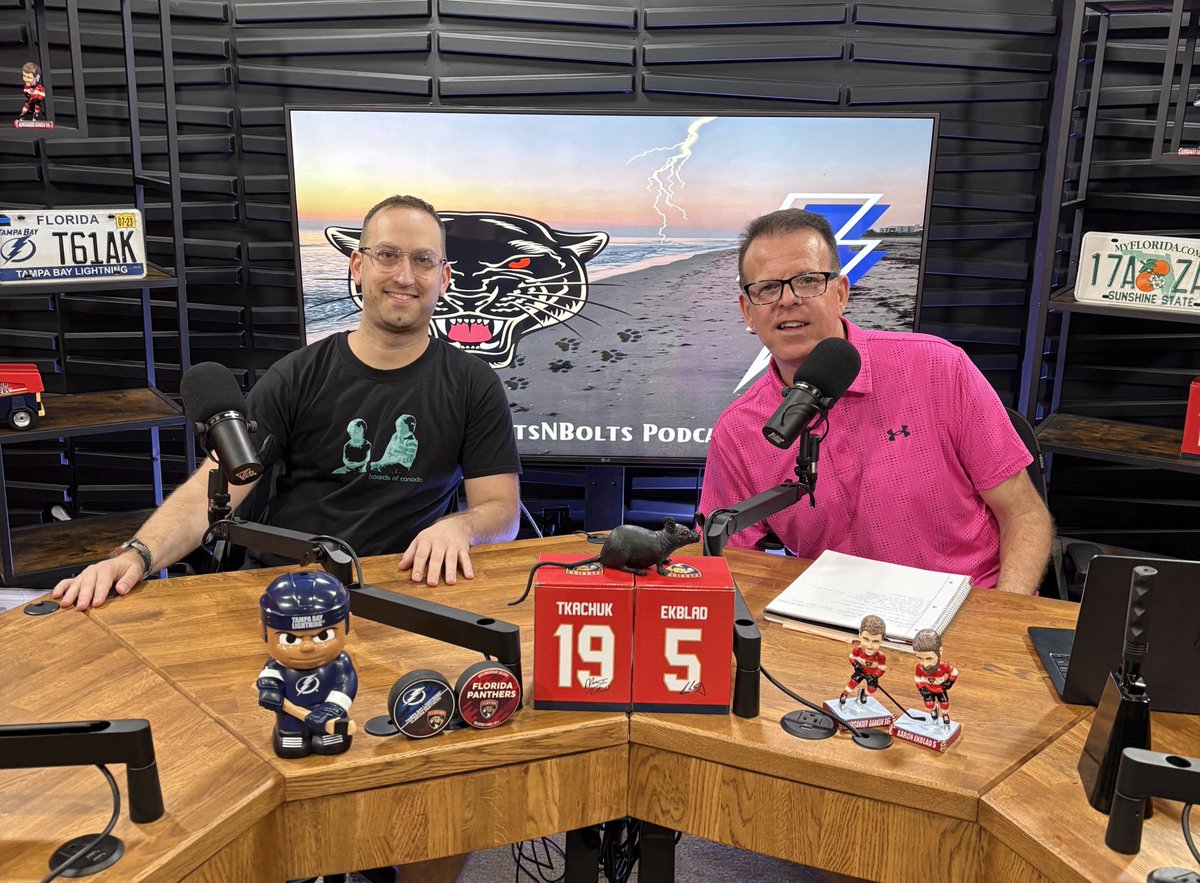 The Panthers &amp; Lightning BOTH fall on Tuesday night! <a href="/rodpedersen/">Rod Pedersen</a> &amp; <a href="/prudentia0/">x - Nich Fairbanks (Banksy)</a> break it all down on Wednesday’s Cats N Bolts livestream at 330 pm #TimeToHunt #GoBolts
👉🏼 youtube.com/@CatsNBoltsPod…