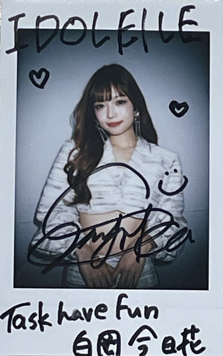 白岡今日花(Task have Fun ) UTB＋ 直筆サイン入りチェキ フォロー＆RP企画】 『IDOL FILE Vol.37』発売中！🤍 Task have Funの