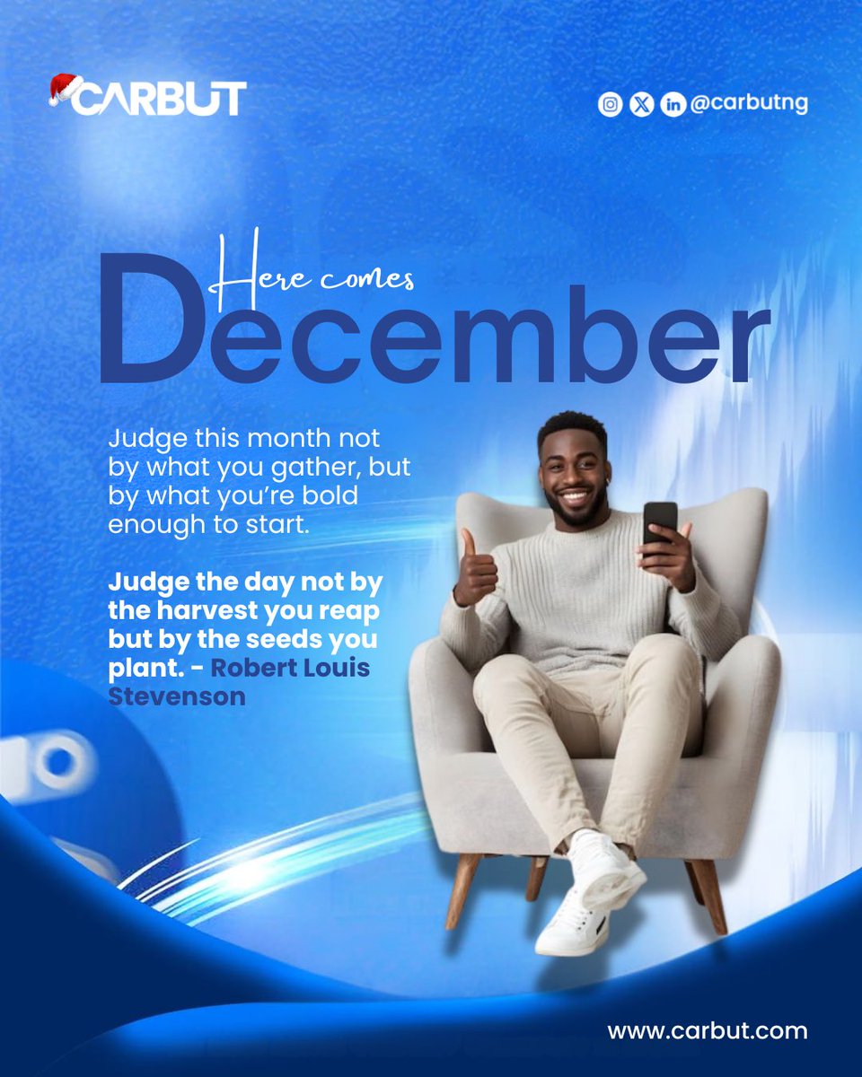 Welcome to December.

As the year ends, remember: it’s not only measured by visible results. It’s shaped by the effort you put into learning, growing, and building your craft.

The seeds you planted, late nights, new skills, courage, will show when the time is right.
#CARBUT