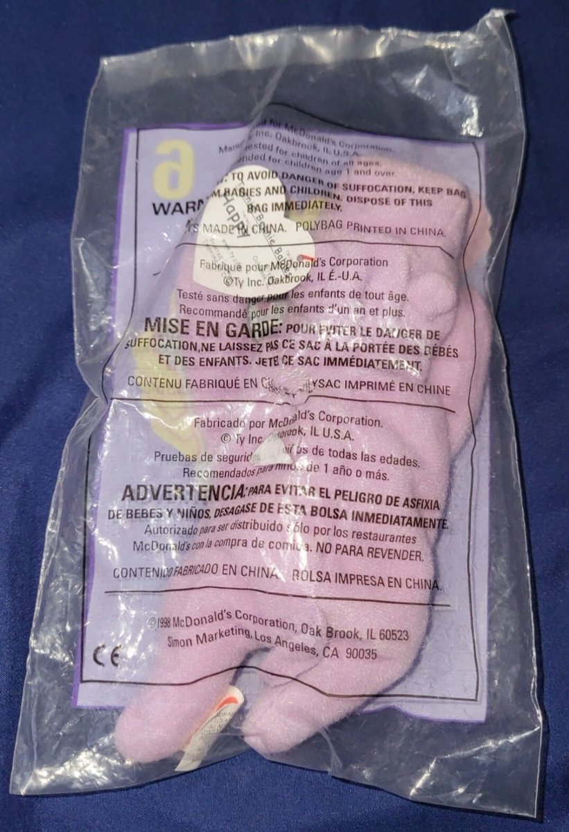 AlbertoMacias2's tweet image. 🎄 SEALED 1998 McDonald’s Teenie Beanie #6 HAPPY the Hippo! Mint in original bag — ultimate 90s Christmas nostalgia gift 🦛🔥
#TeenieBeanieBabies #McDonaldsToys #ChristmasGift #VintageToys #Ebay #Mercari #90sNostalgia #New 

ebay.us/m/ZxcdUZ

merc.li/F8ZbDZb4b?sv=0