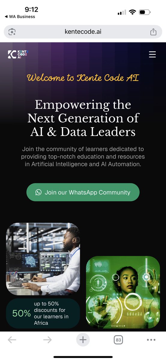 KenteCodeAI's tweet image. New website released for kentecode.ai tonight. Check out the updated curriculum