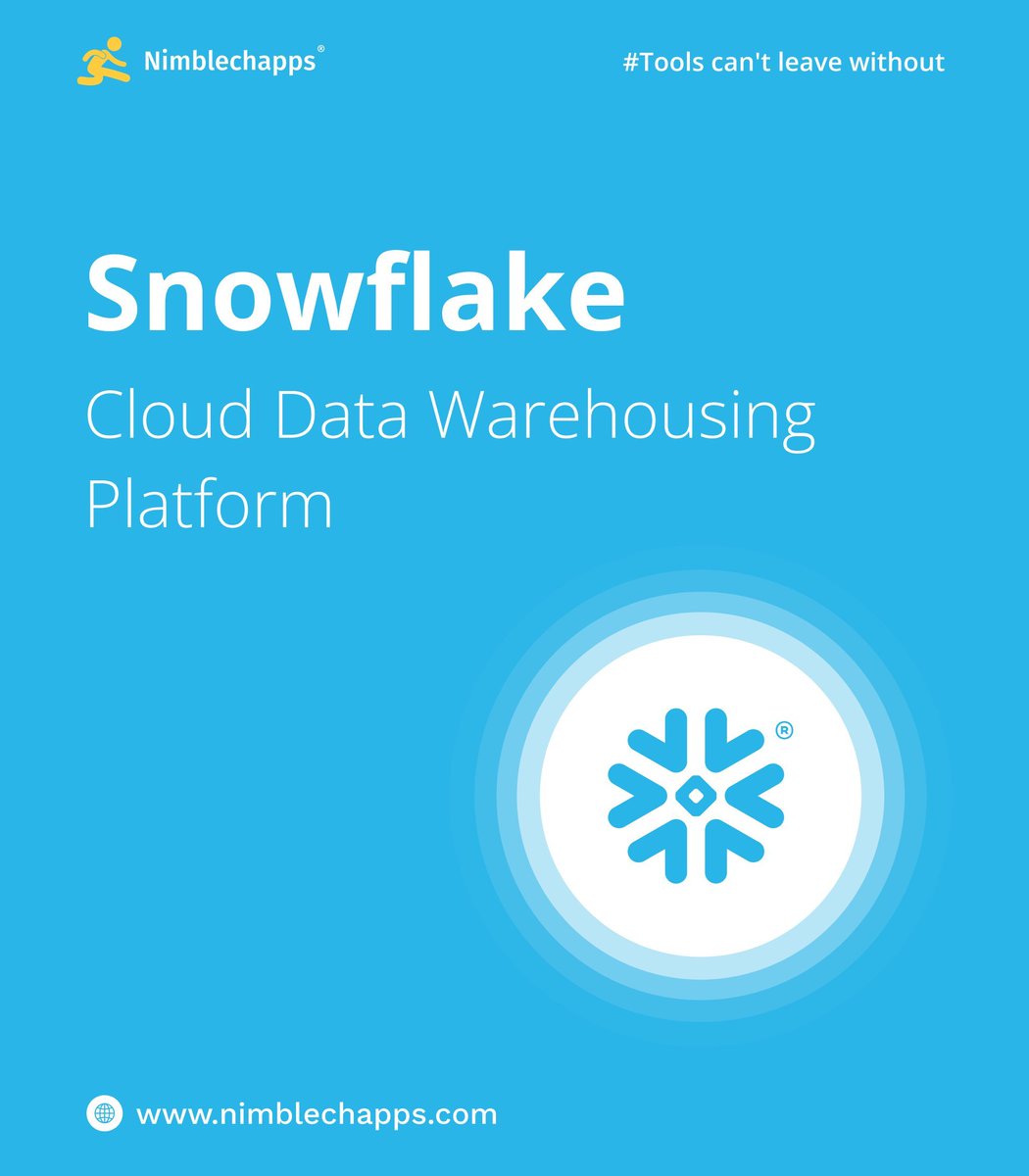 Nimblechapps's tweet image. ❄️ Snowflake : Cloud Data Warehousing Platform ⚡

✅ Fast &amp;amp; scalable compute + storage
✅ Handles structured &amp;amp; semi-structured data
✅ Zero maintenance + auto scaling
🚀 Built for analytics, BI &amp;amp; ML workloads

#Snowflake #DataEngineering #BigData #Analytics #CloudTools
