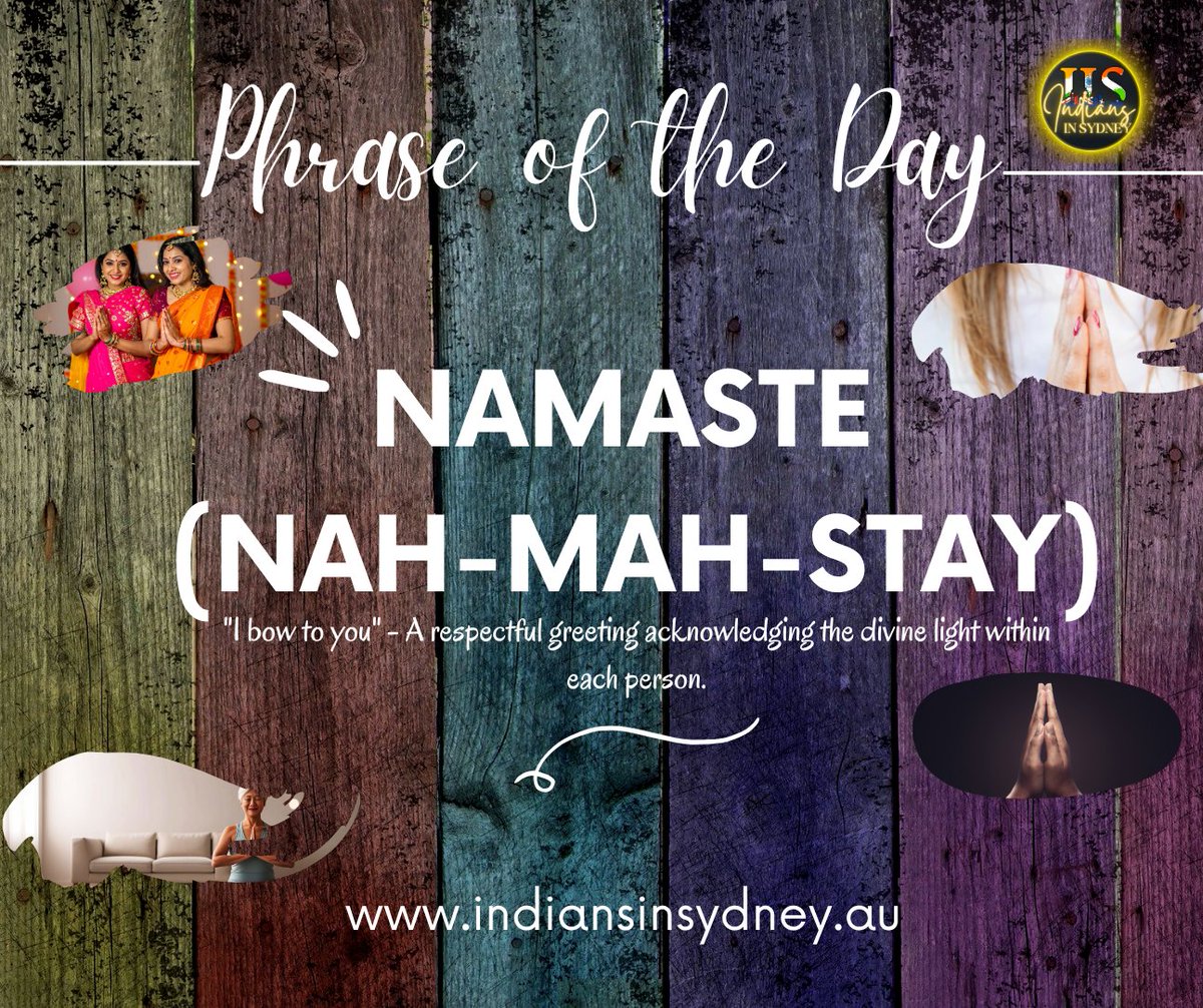 🇮🇳 #PhraseOfTheDay - Hindi: "Namaste" (नमस्ते)
PHRASE: Namaste (NAH-mah-STAY)
MEANING: "I bow to you" - A respectful greeting acknowledging the divine light within each person.
